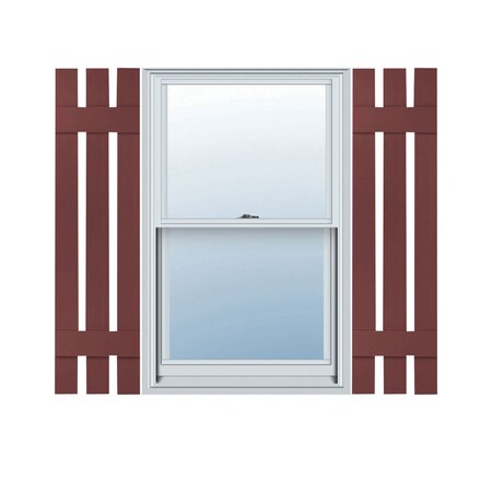 Ekena Millwork 12 in. W x 51 in. H Builders Edge, Three Board Spaced, Board-n-Batten Shutters, 078 - Wineberry, PR 070120051078